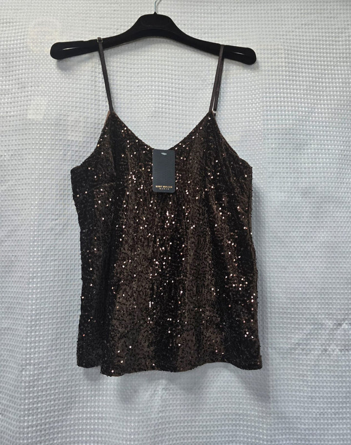 Sequin Strappy Camisole Vest