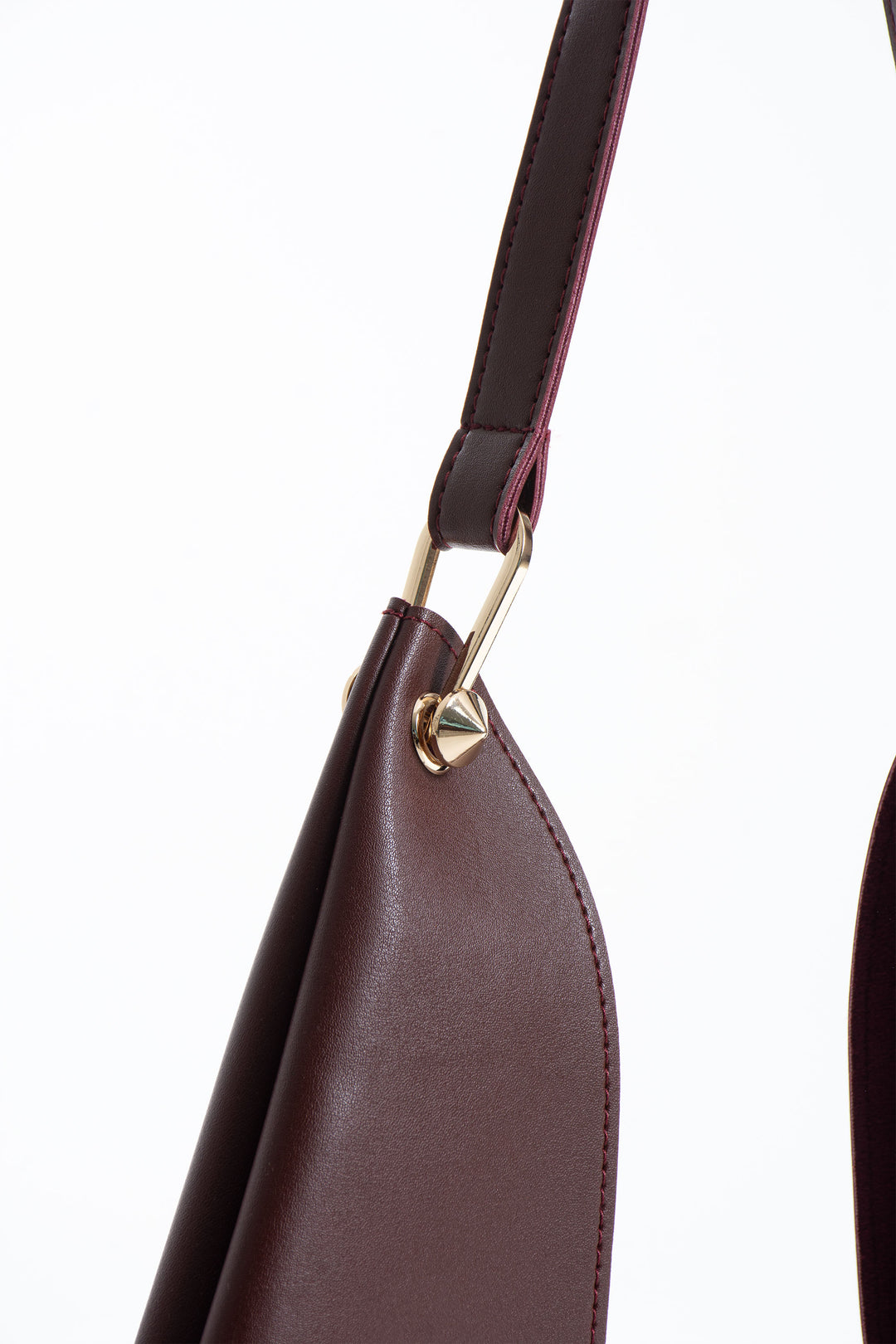 Hobo Shoulder Bag for Women with Matching Zip Pouch, 2PCS - Burgundy