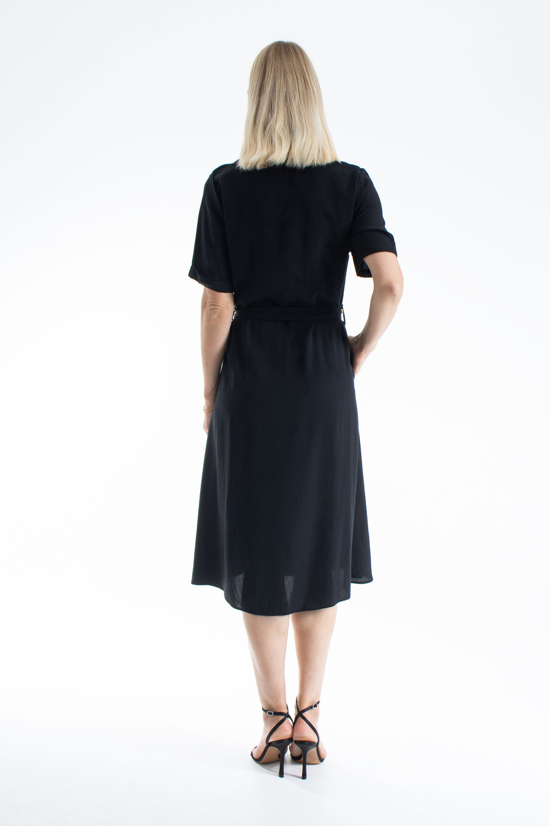 Womens Viscose Midi Shirt Dress
