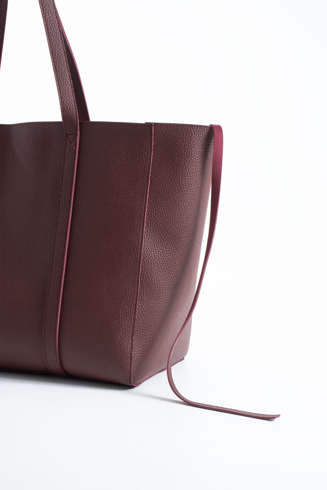 Pu Leather Weekend Bag - 2 Pcs Set - Burgundy