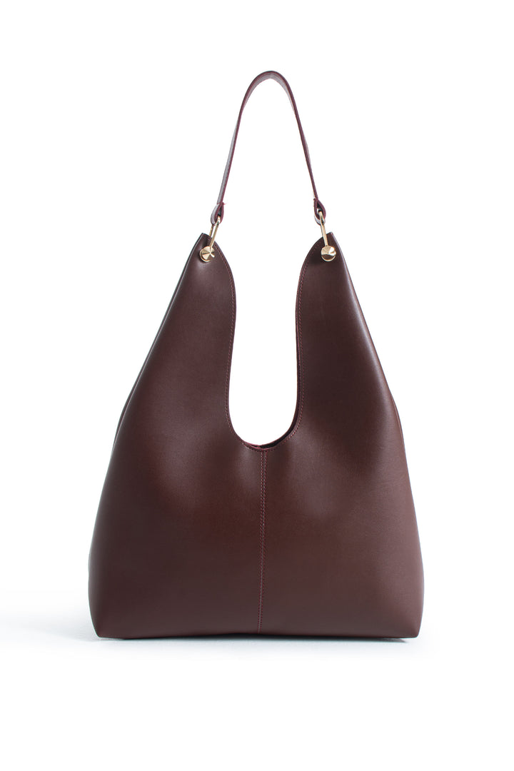 Hobo Shoulder Bag for Women with Matching Zip Pouch, 2PCS - Burgundy