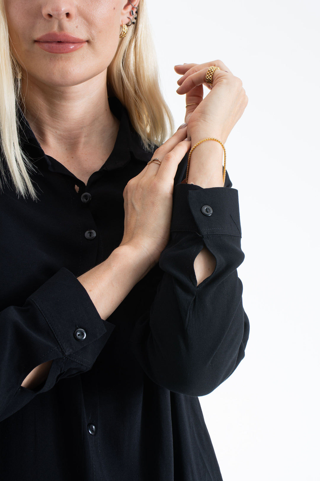 Womens Viscose Long Sleeve Maxi Shirt Dress