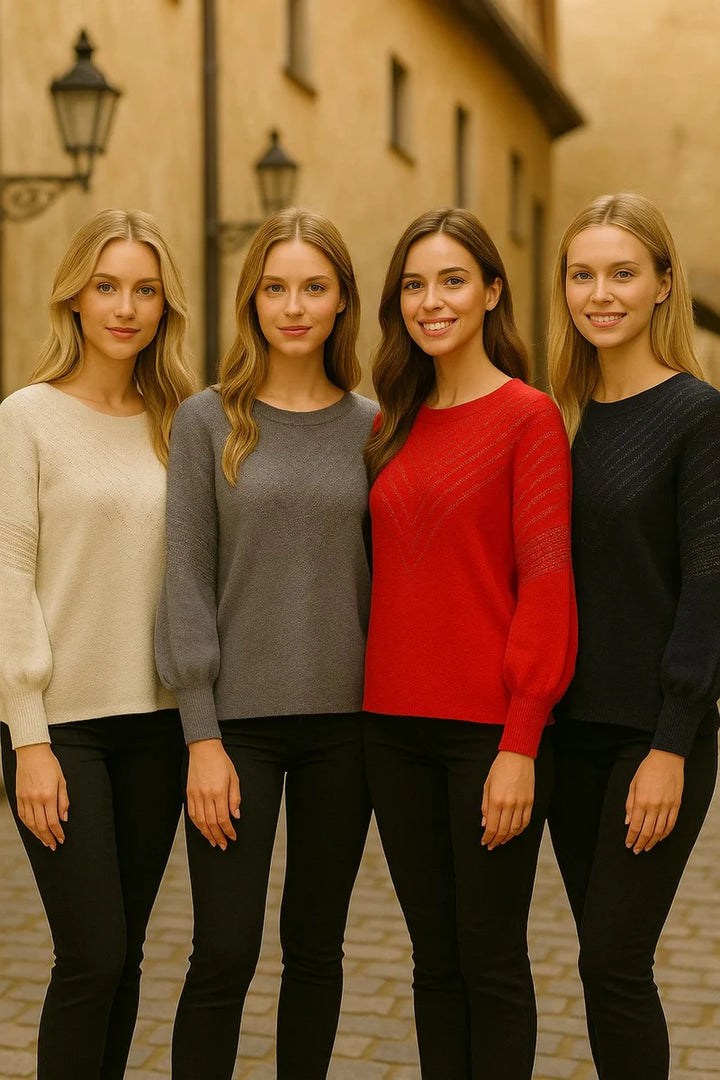 Ribbed Sequin Batwing Knit (2p.pack) - jqwholesale.com