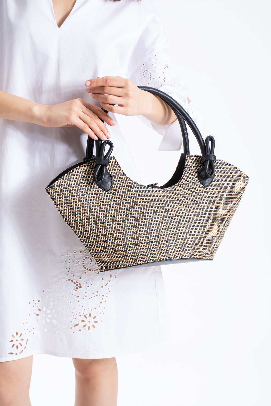 Woven Straw Tote Bag - Multi