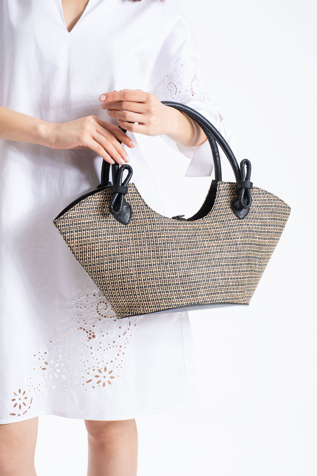 Woven Straw Tote Bag - Multi