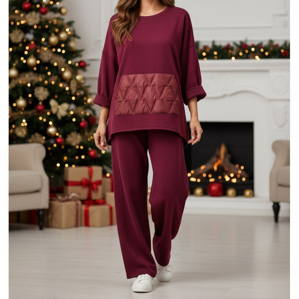 Scuba Side Seam Wide Leg Trousers - jqwholesale.com