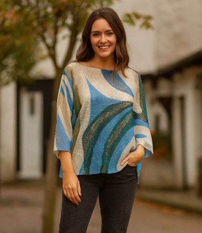 Amber Gold Metallic Fine Mesh Knit - jqwholesale.com