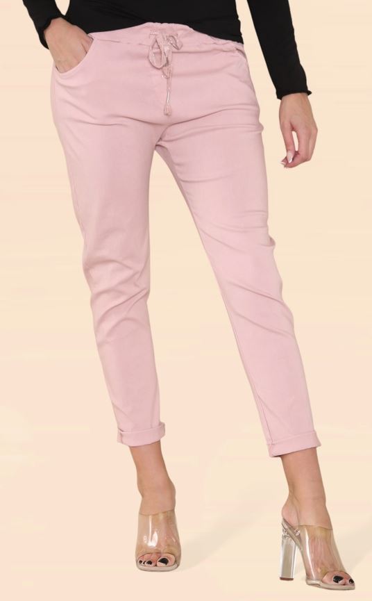 Plain Bi-Stretch Magic Trousers - jqwholesale.com