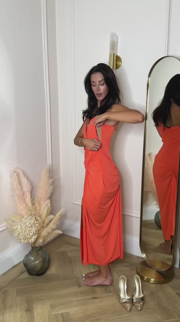 (8P. PACK) Strappy Wrap Top Knot Skirt Midi Dress