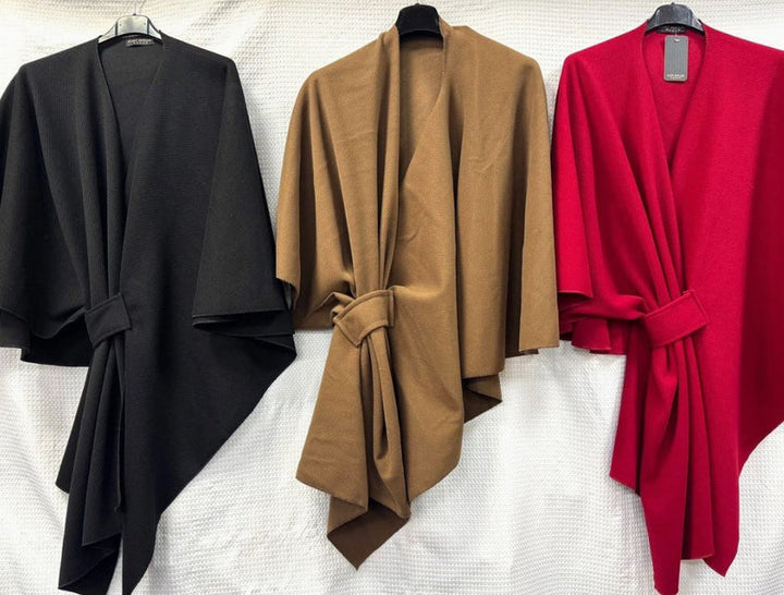 Knot Wrap Cape Poncho Style - jqwholesale.com