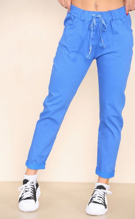 Plain Bi-Stretch Magic Trousers - jqwholesale.com