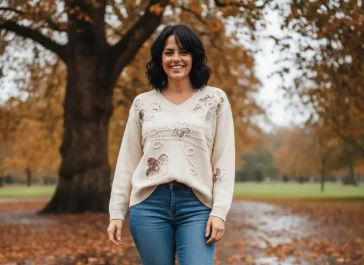 Sequin floral V Knit - jqwholesale.com