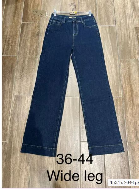 Wide Leg Indigo Stitch Seam Voggo Jeans (5p.pack) - jqwholesale.com