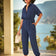 Shirt Jumpsuit in Navy