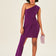 One Shoulder Mini Dress in Purple