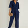 Jessica Angel Sleeve Wrap Jumpsuit in Navy